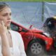 dziewczyna z telefonem dzwoni rozbite samochody likwidacja szkody